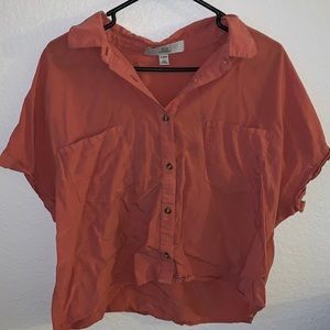 Cropped Button-up Tee